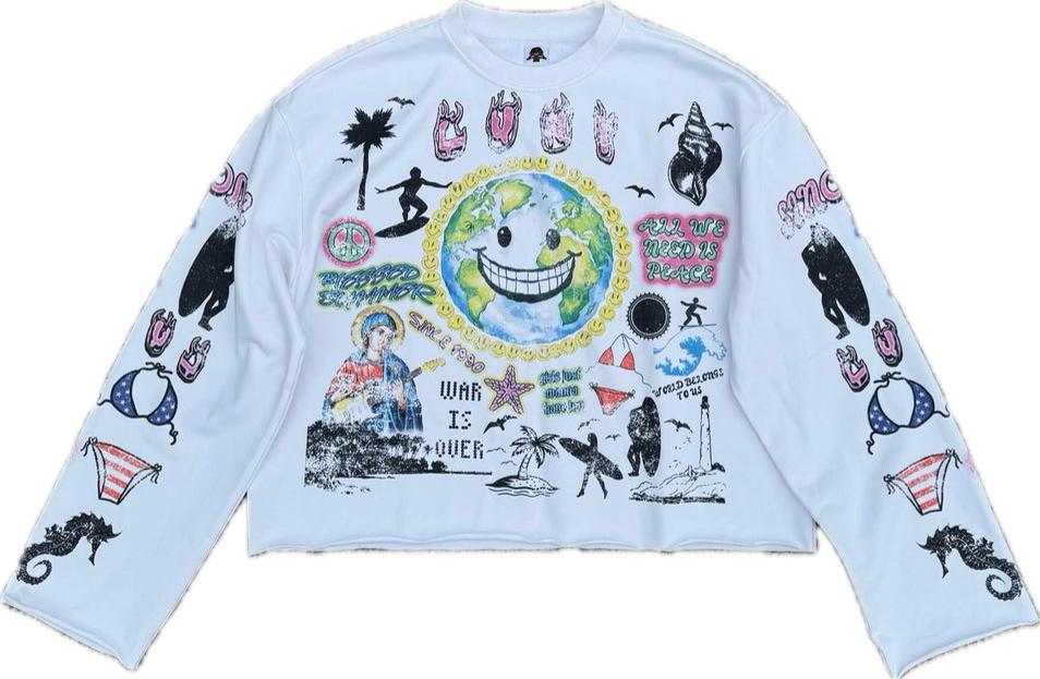 Luni Flared Arms Cropped Tee