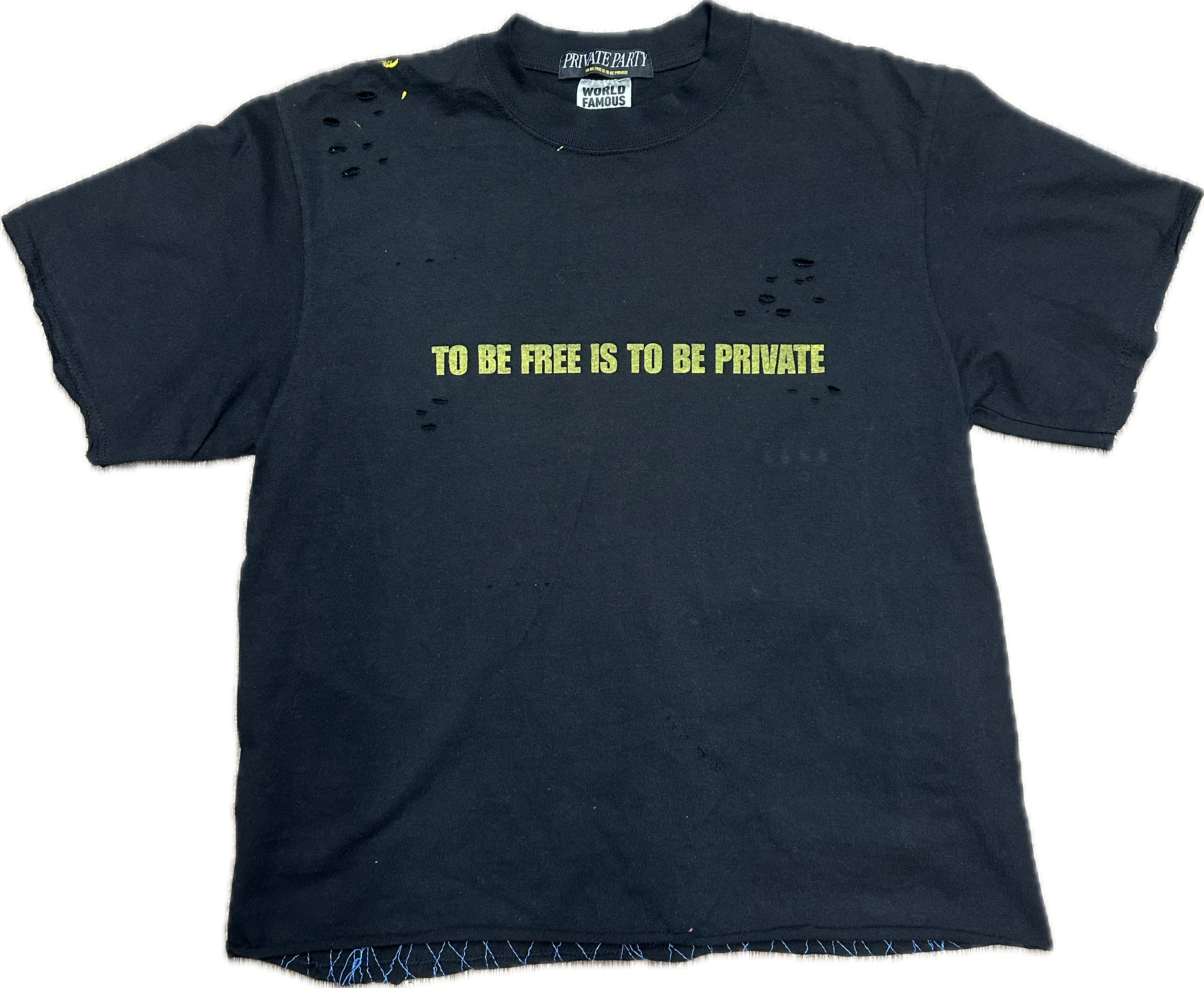 Private Party To Be Free Tee Black