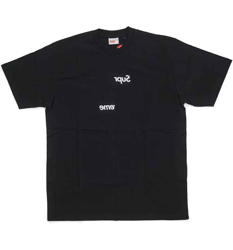 Supreme Comme des Garcons SHIRT Split Box Logo Tee Black Mens - FW18