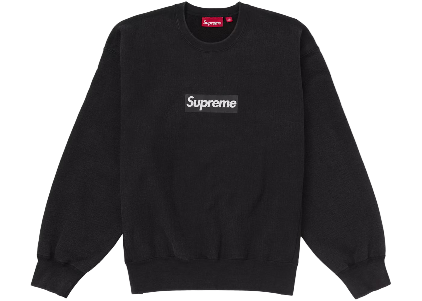 Supreme Washed Box Logo Crewneck Black