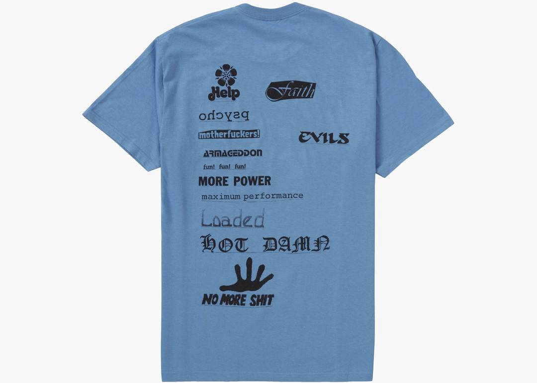 Supreme No More Shit Tee T-shirt Dusty Light Royal