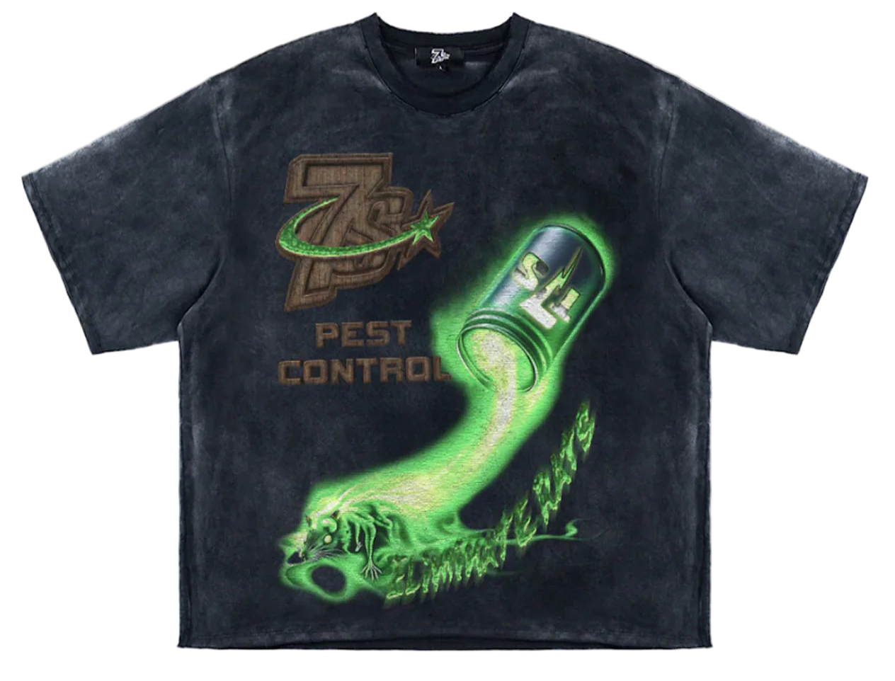 Triple Sevens Pest Control Tee Black