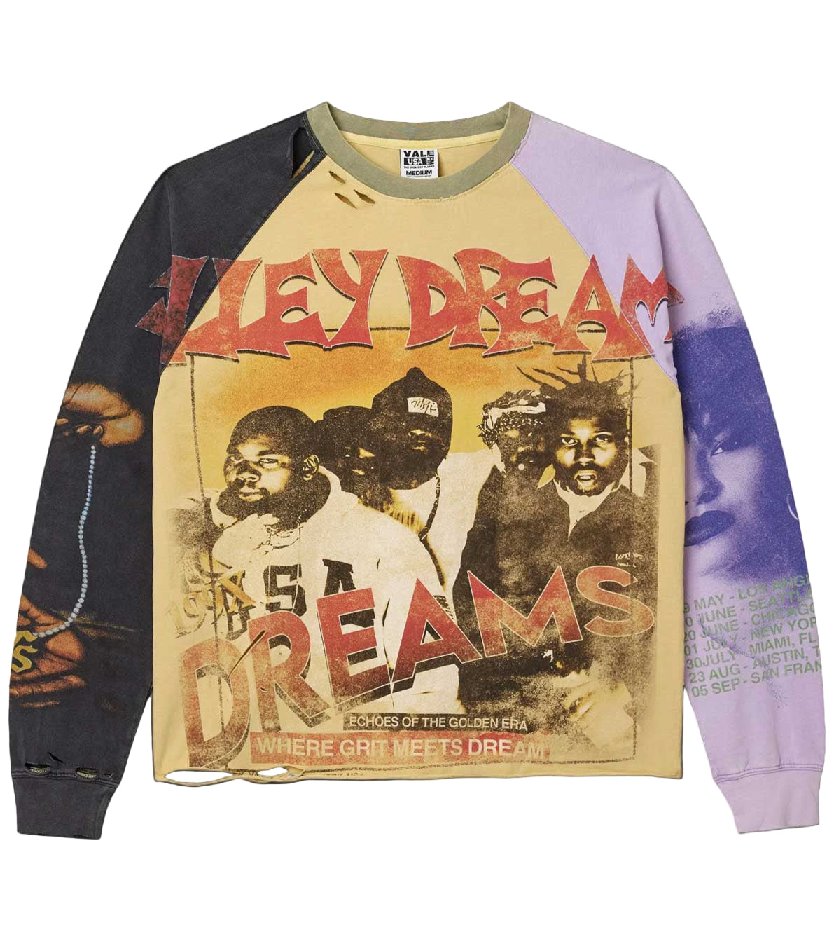 Vale Forever Chambers Chop N Screw L/S Tee Yellow