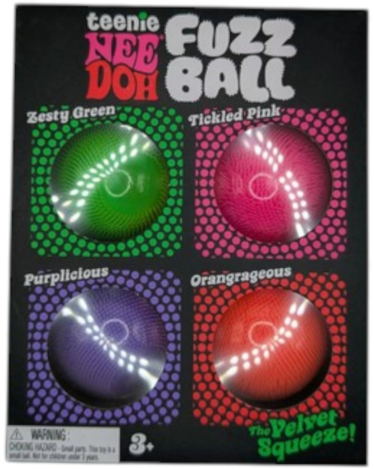 NeeDoh Teenie Fuzz Ball 4-Pack Squishy Fidget Toy