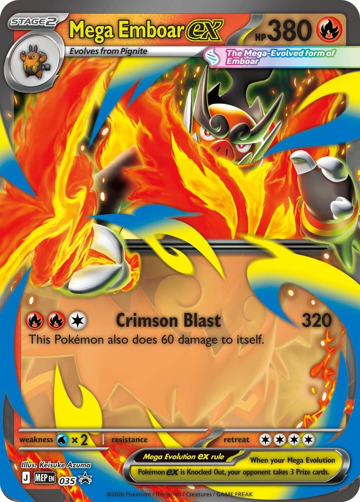 Mega Emboar ex - 035 - Jumbo Cards (PR)
