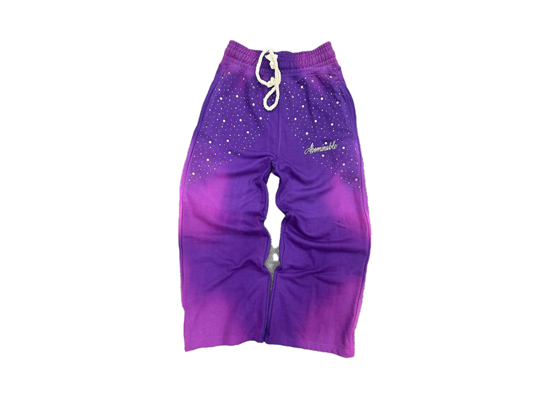 Abominable Rhinestone Purple Pants