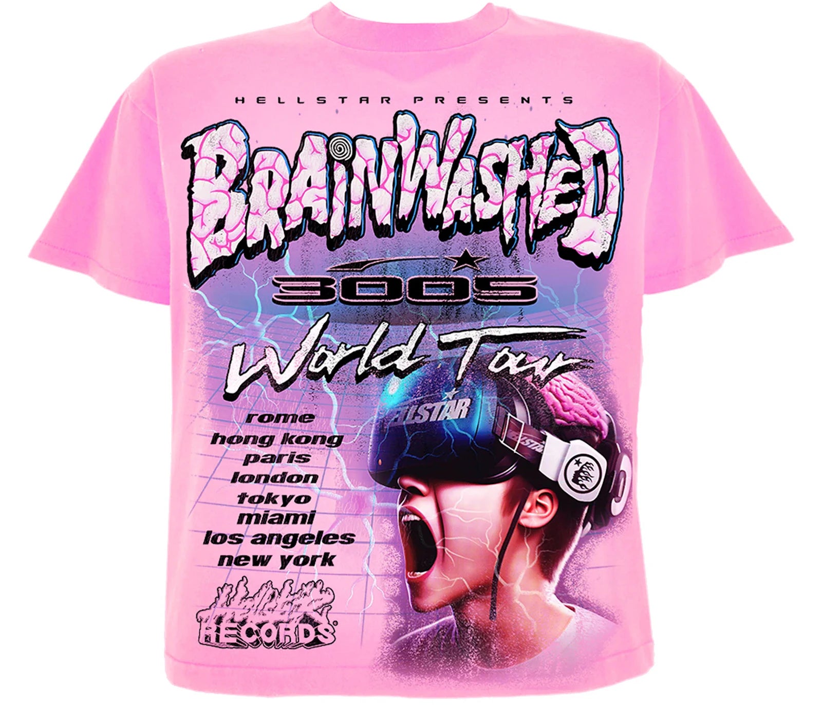 Hellstar Brainwashed World Tour T-Shirt Pink