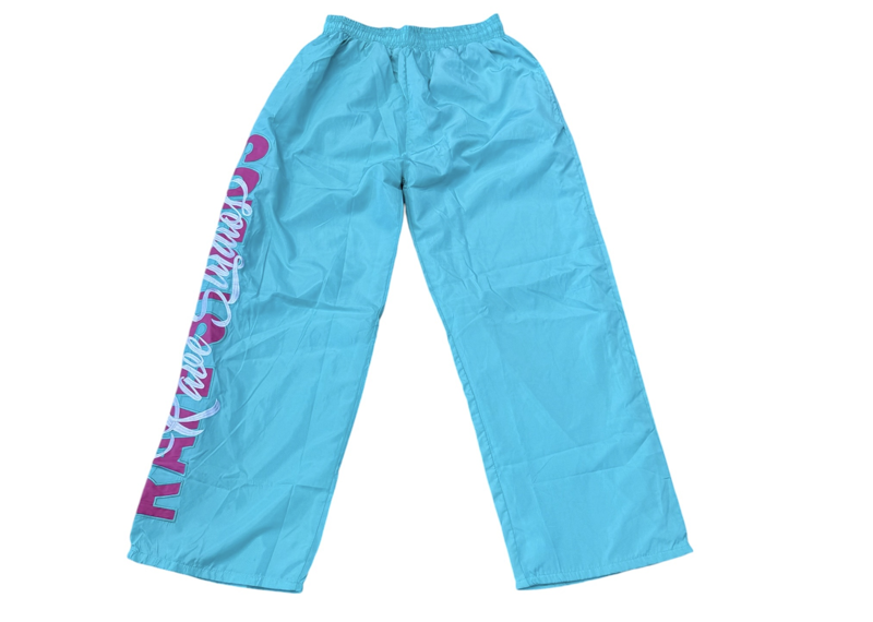 Rave Studios Track Pants Teal Pink