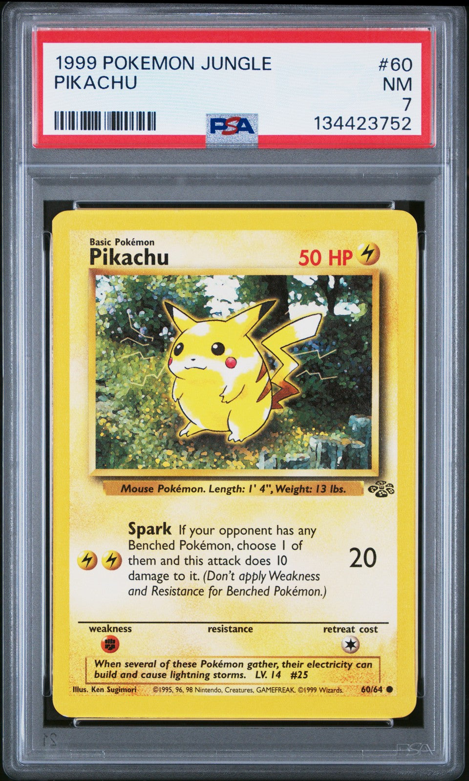 Pikachu - 60/64 / Common - (PSA Graded 7) - Jungle (JU)