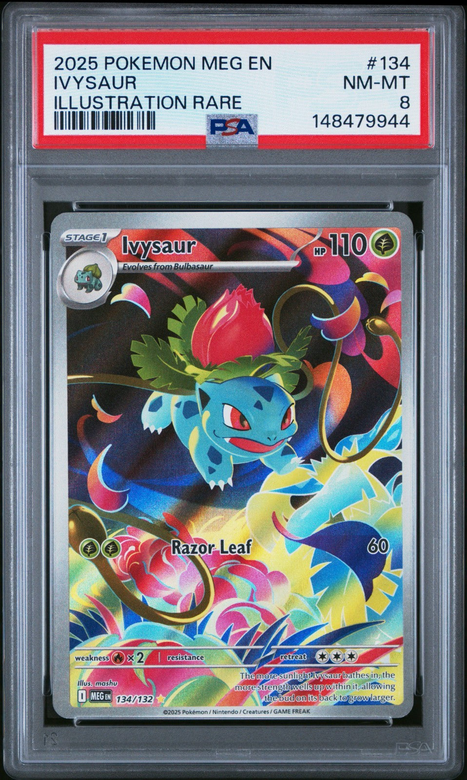Ivysaur - 134/132 - (PSA GRADED 8) ME01: Mega Evolution (MEG)