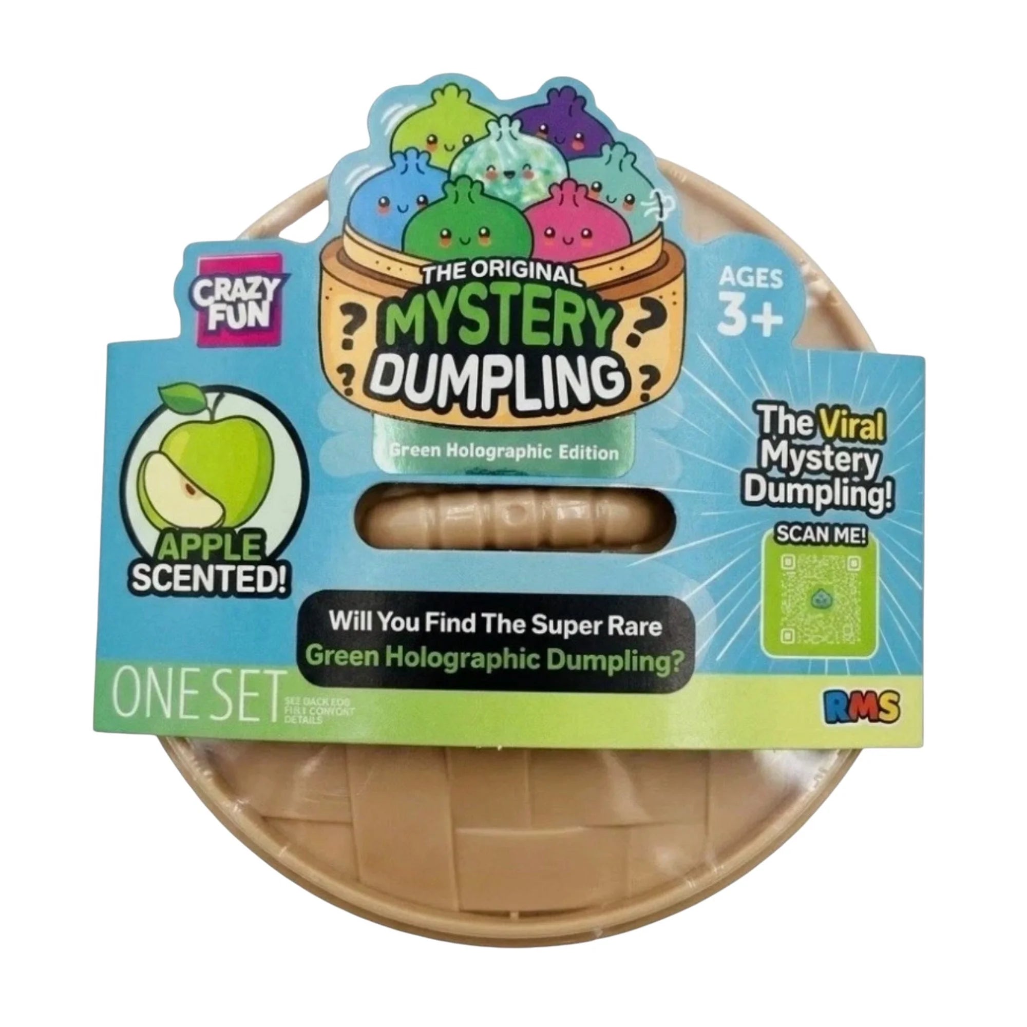 Squishy Bun Mystery "Dumpling" (Green Holographic Edition) Blind Box