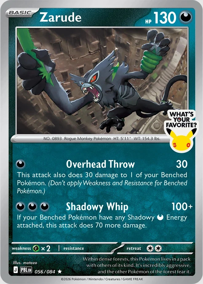 Zarude - 056/084 - (Gamestop Stamped Promo) - ME05: Pitch Black (PBL)