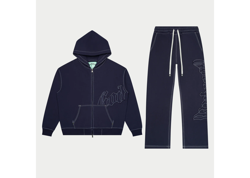 Godspeed OG Logo Sweatsuit Stitched (Navy)
