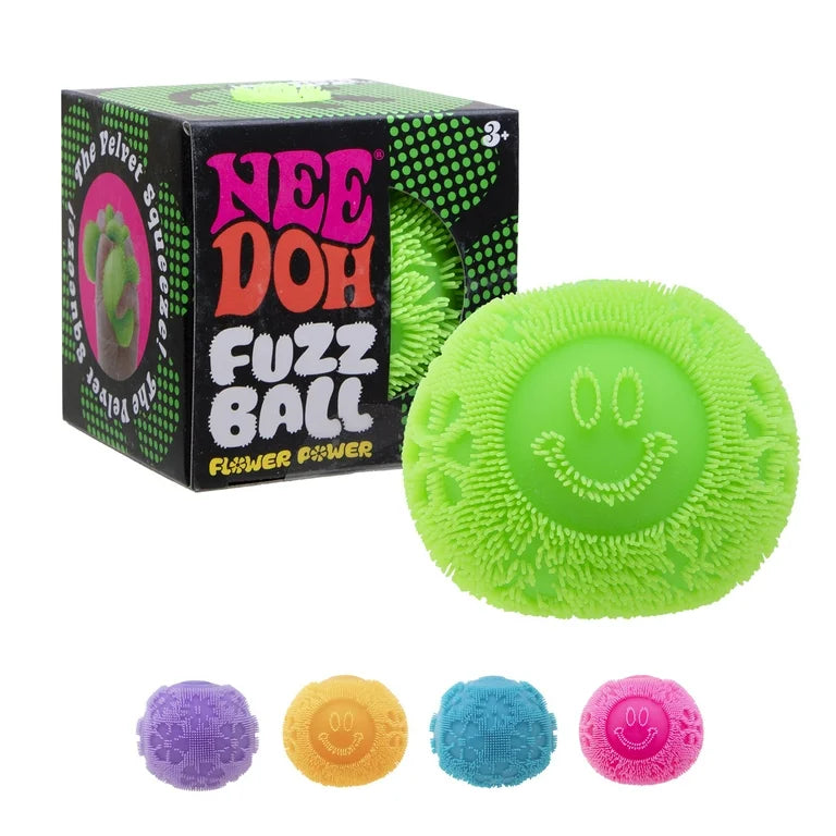 NeeDoh Fuzz Ball Flower Power - Satisfying Sensory Toy Colors May Vary