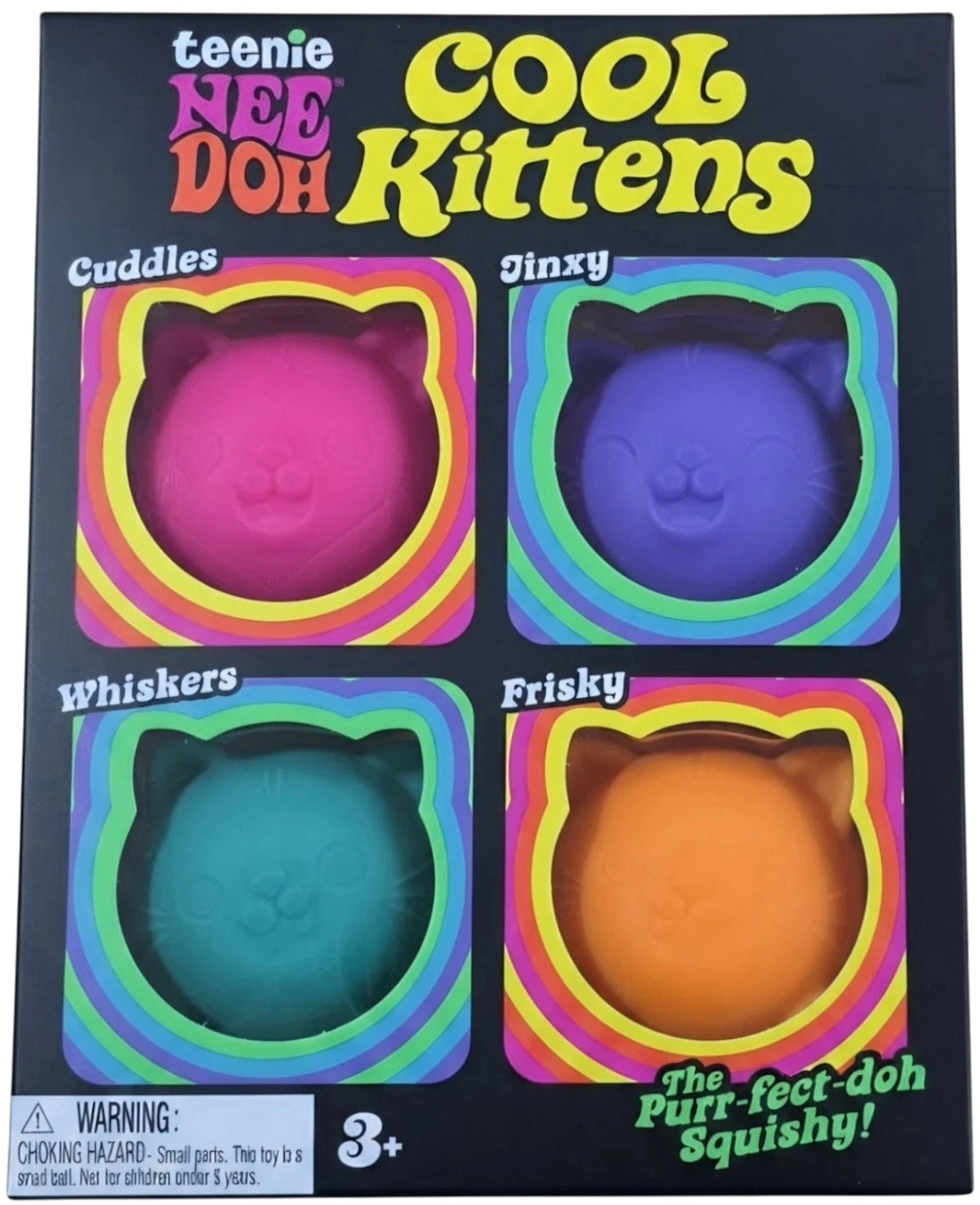 NeeDoh Teenie Cool Kittens 4-Pack Squishy Fidget Toy