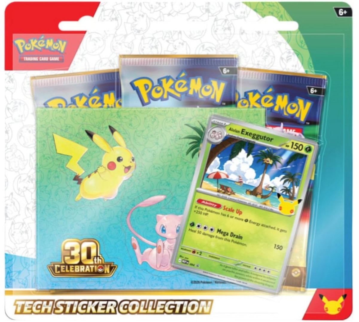 2026 Pokémon Mega Evolution 30th Celebration Tech Sticker Collection : Exeggutor Promo