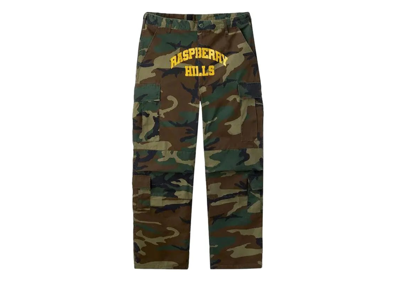 The GV Gallery Raspberry Hills Camo Cargo Pants Green