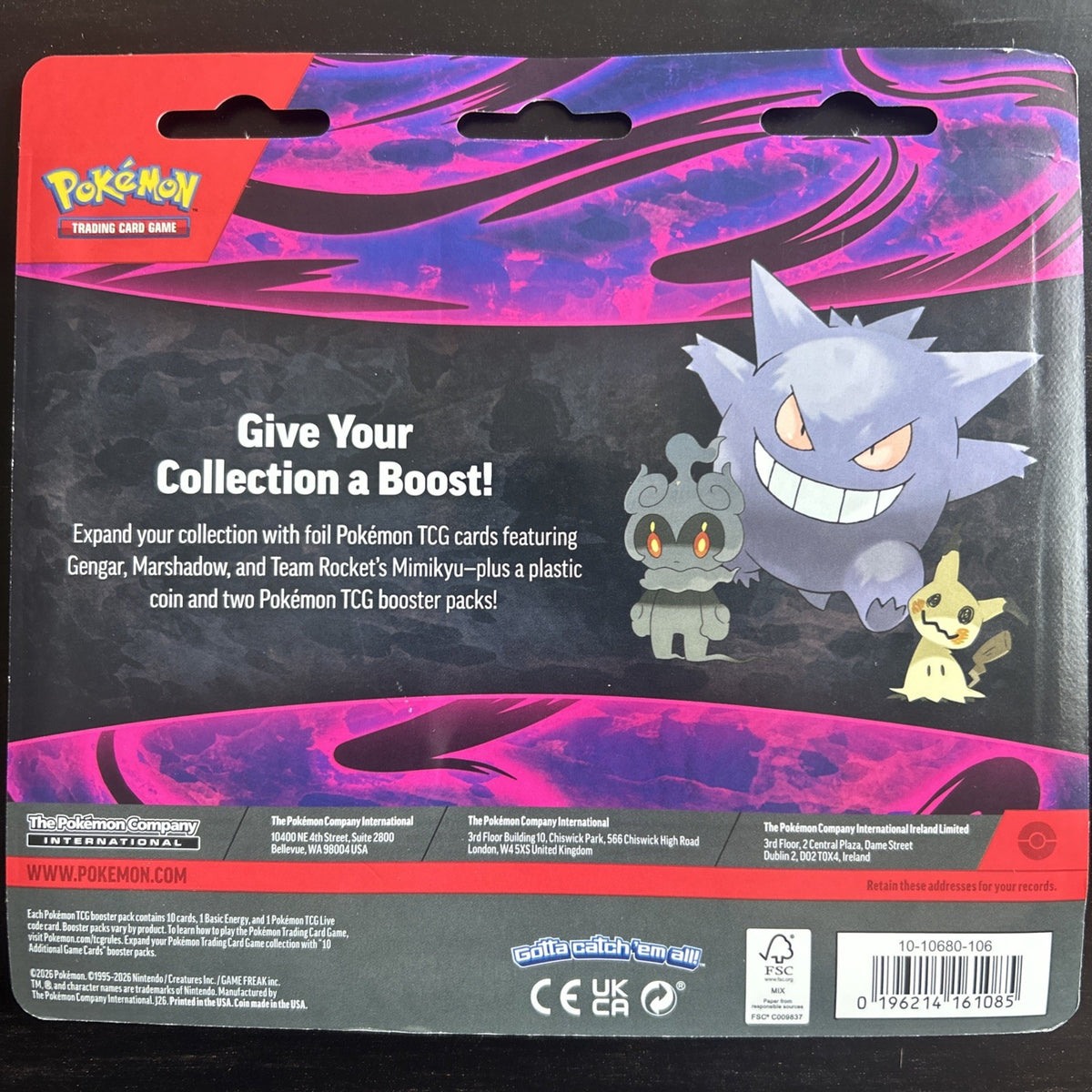 Pokemon TCG: Enhanced 2-Pack Blister (Gengar, Marshadow & Team Rocket's Mimikyu)