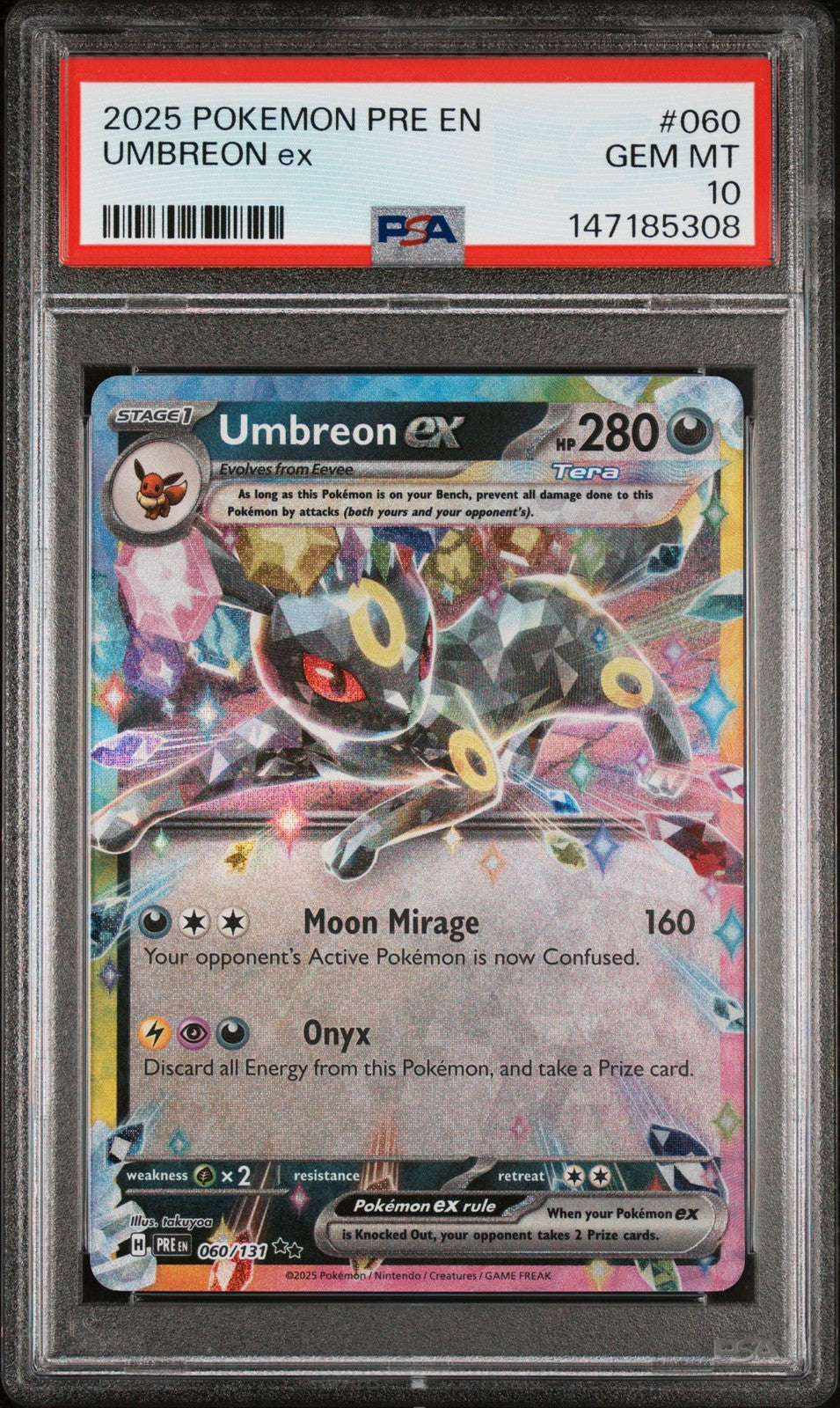 Umbreon ex - 060/131 - (PSA 10 GRADED) - SV: Prismatic Evolutions (PRE)