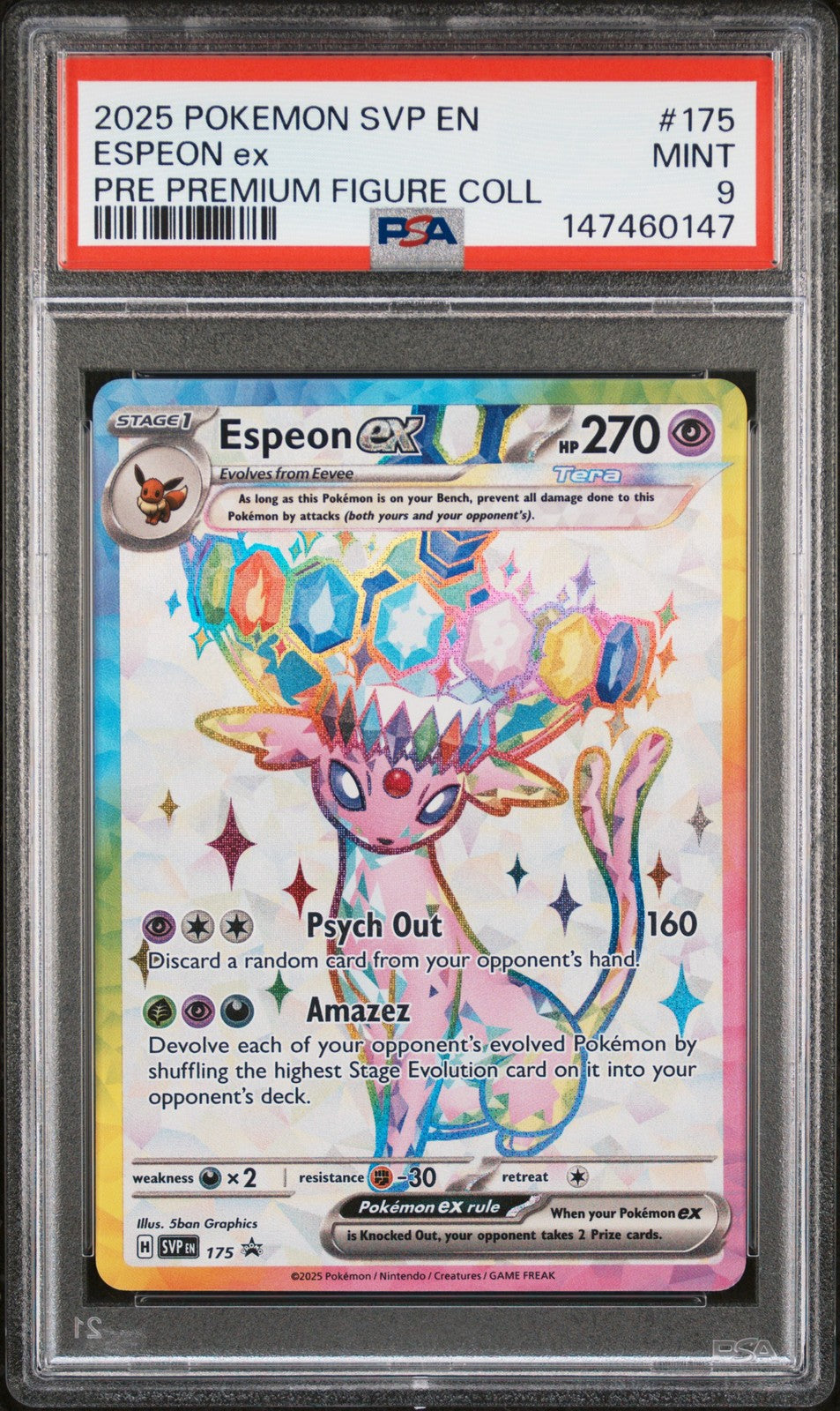 Espeon ex - 175 - (PSA 9 GRADED) - SV: Scarlet & Violet Promo Cards (SVP)