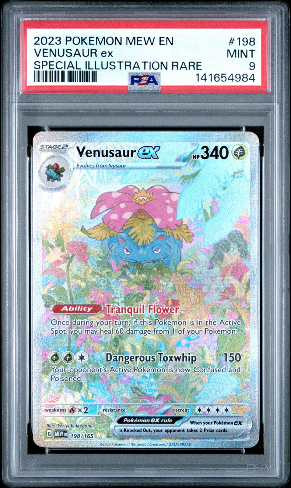 Venusaur ex - 198/165 - (PSA 9 GRADED) - (SV: Scarlet & Violet 151 (MEW)