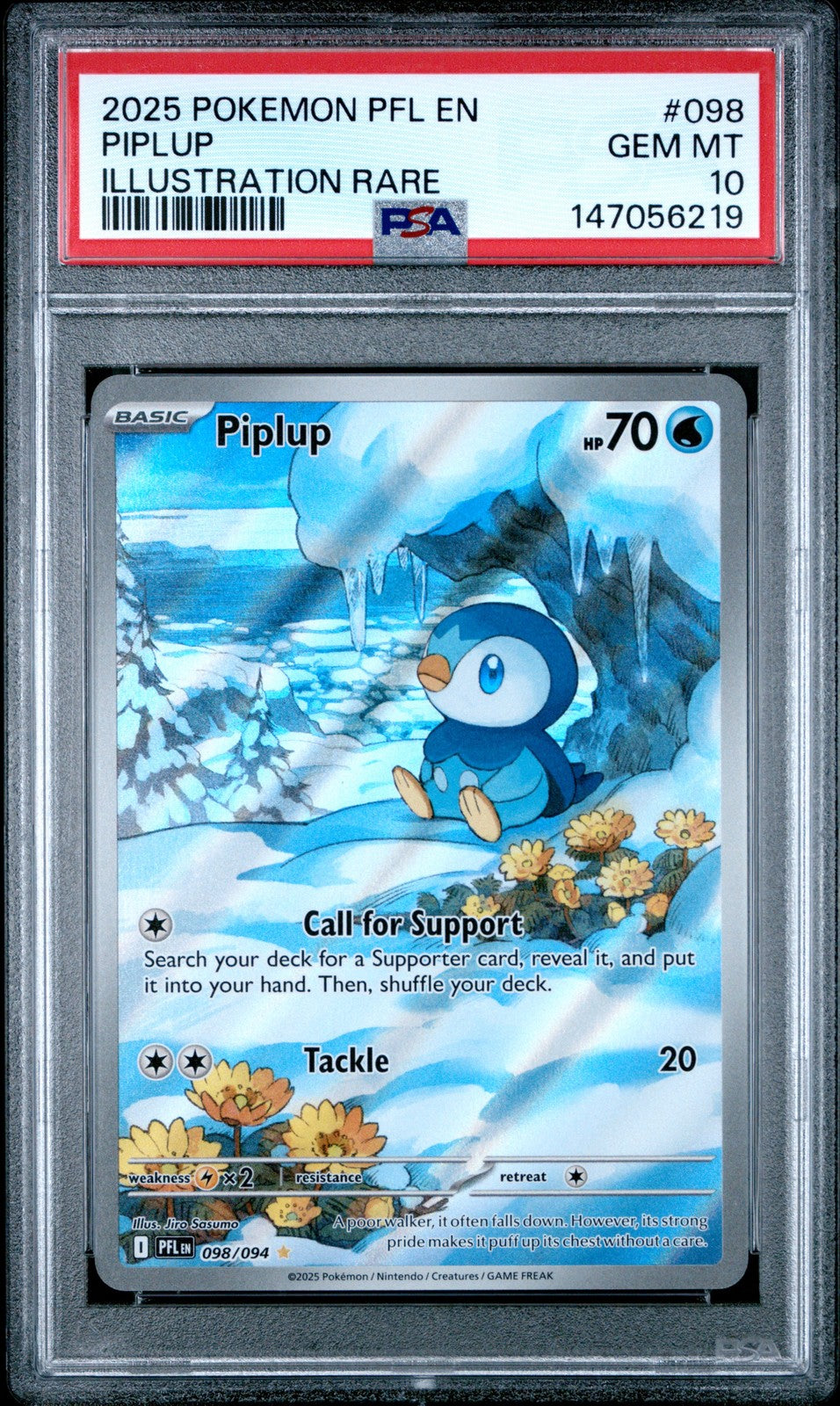 Piplup - 098/094 - (PSA 10 GRADED) ME02: Phantasmal Flames (PFL)