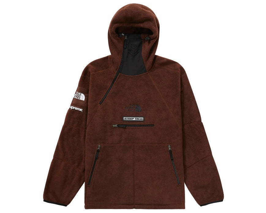 Supreme The North Face Steep Tech Fleece Pullover Brown